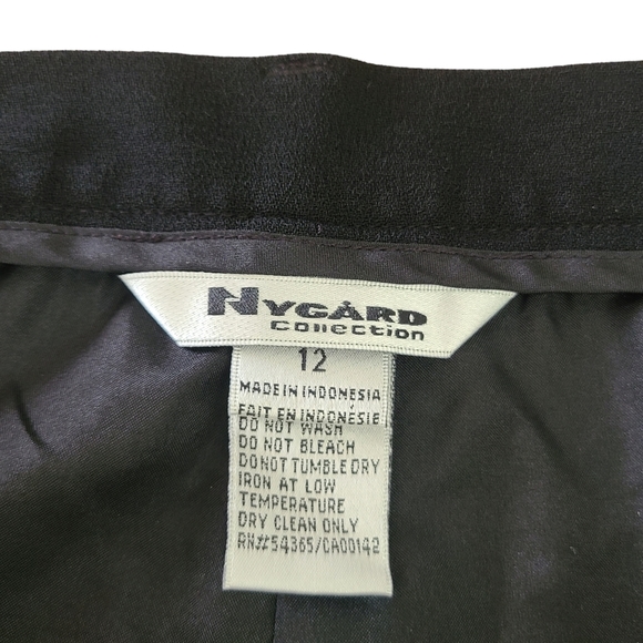 Nygard Connection Women Black Straight Leg Dress Pants Size 12 Triacetate - Picture 7 of 10